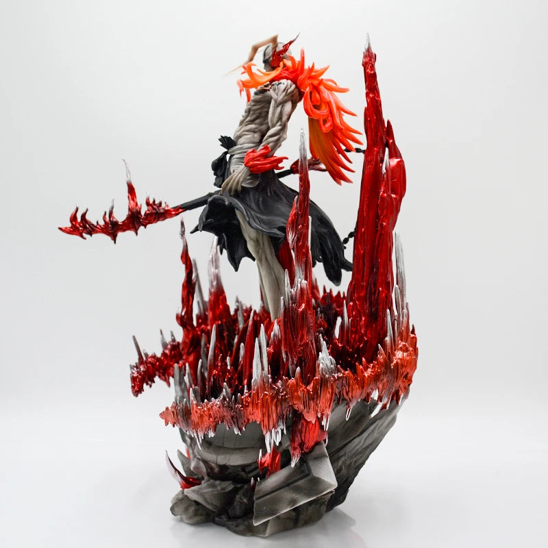 A detailed 32cm Bleach Anime Figure GK model featuring Kurosaki Ichigo in battle pose, available with Ulquiorra Cifer and Toshiro Hitsugaya variants.