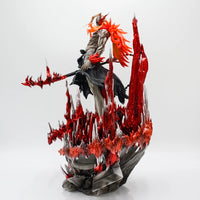 A detailed 32cm Bleach Anime Figure GK model featuring Kurosaki Ichigo in battle pose, available with Ulquiorra Cifer and Toshiro Hitsugaya variants.
