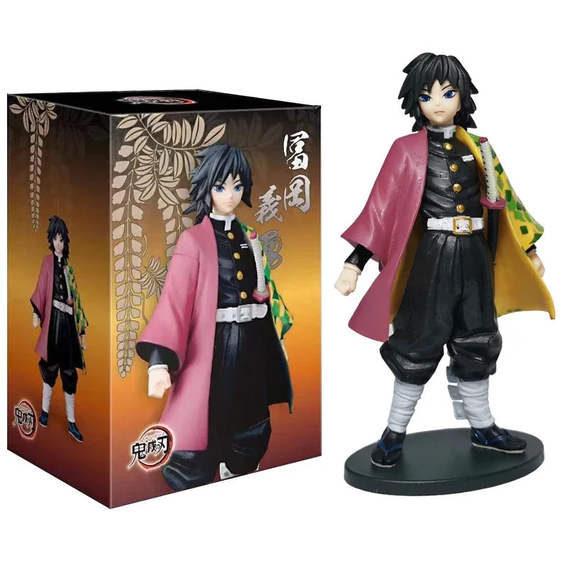High-quality Demon Slayer Figures featuring Tanjiro Kamado, Nezuko, Zenitsu, and Inosuke in dynamic action poses for anime collection.
