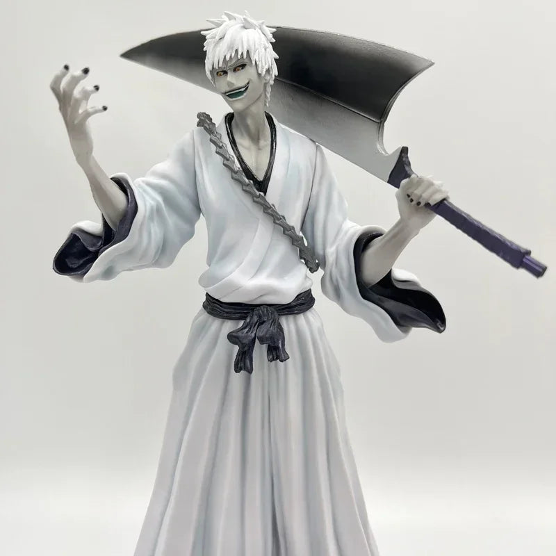 A detailed 32cm Bleach Anime Figure GK model featuring Kurosaki Ichigo in battle pose, available with Ulquiorra Cifer and Toshiro Hitsugaya variants.