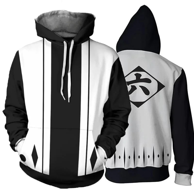 Bleach Anime 3D Print Cosplay Hoodie Harajuku Y2K tracksuit pullover long sleeve men women