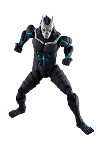 A 16cm Anime Kaiju No. 8 Hibino Kafka Figure in a standing gun pose, a PVC animation model toy for collection.