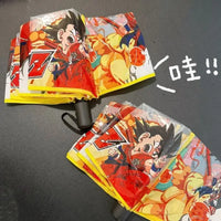 Dragon Ball Goku Folding Transparent Umbrella folded compact portable anime accessory