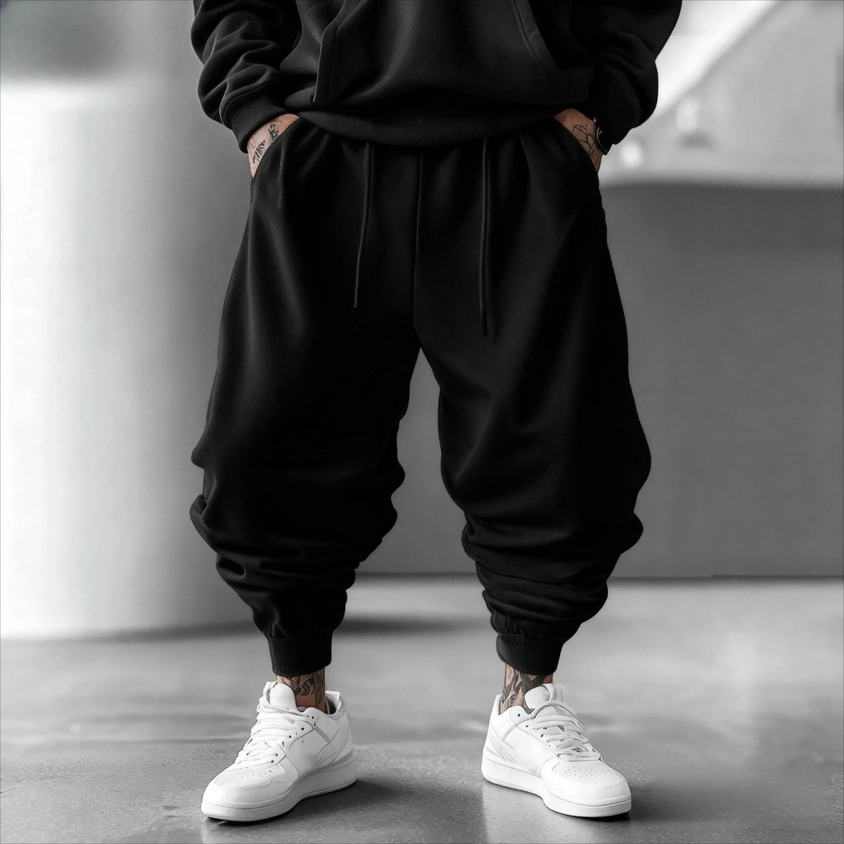Unisex Luffy Gear 5 Pants made of thick winter cotton, featuring Sun God Nika anime graphics and cuffed ankles for Harajuku streetwear style.