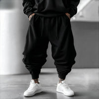 Unisex Luffy Gear 5 Pants made of thick winter cotton, featuring Sun God Nika anime graphics and cuffed ankles for Harajuku streetwear style.