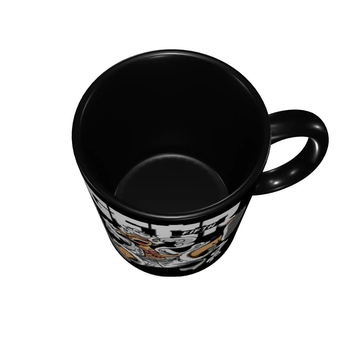 A cute Monkey D. Luffy Gear Fifth Mug featuring the Sun God Nika anime character, designed as a durable water cup gift for kids.