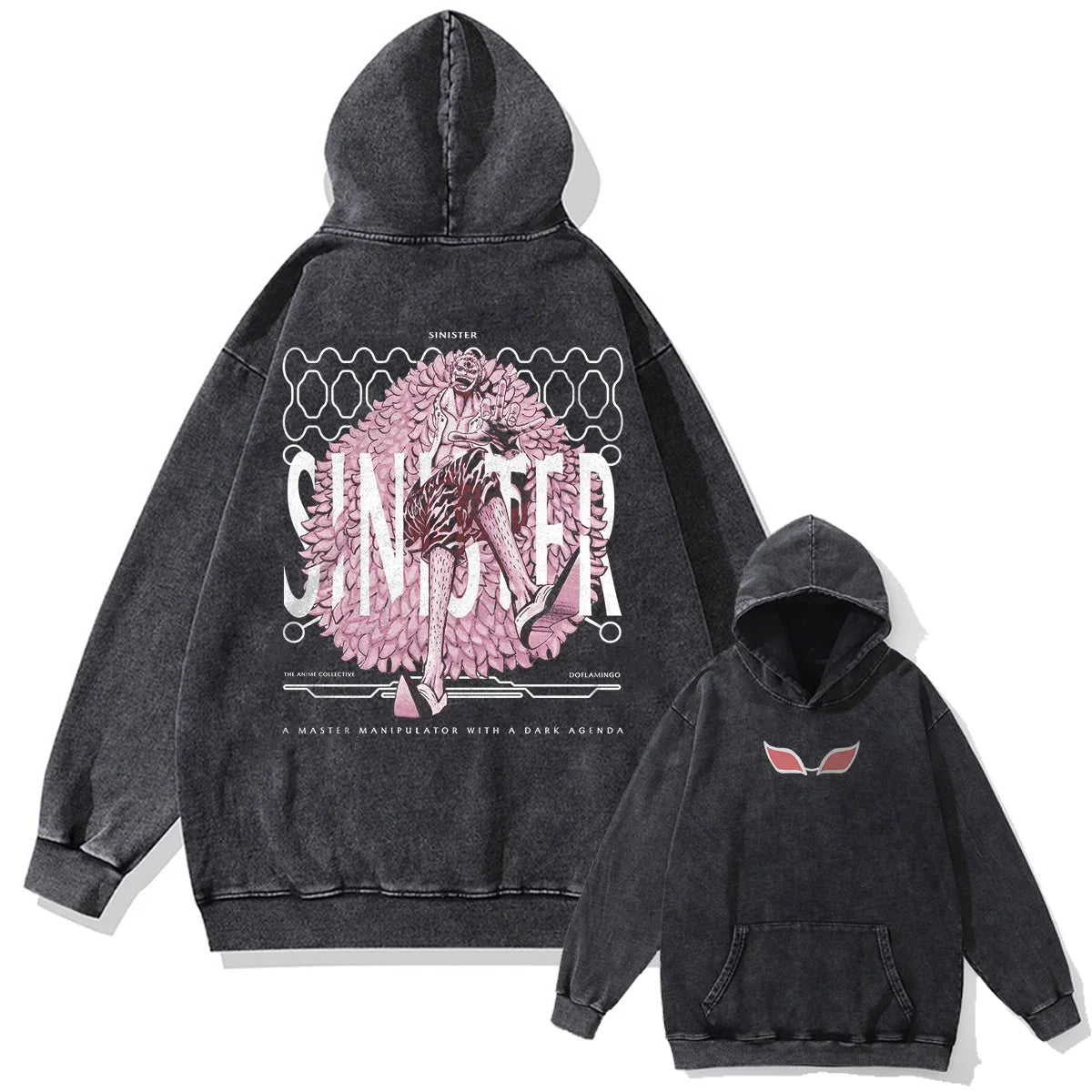 One Piece Vintage Washed Oversized Hoodie | Cotton Streetwear