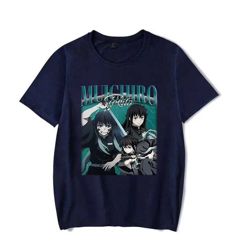 A unisex fashion summer Tokitou Muichirou T-Shirt with an anime graphic tee print.