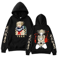 A high-quality Himiko Toga Hoodie featuring a 2026 hip-hop anime design, oversized warm fleece material for men and women.