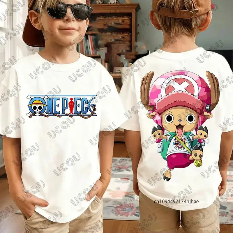 One Piece Anime Luffy T-Shirt Kids Adult Cosplay short sleeve cotton summer tee unisex