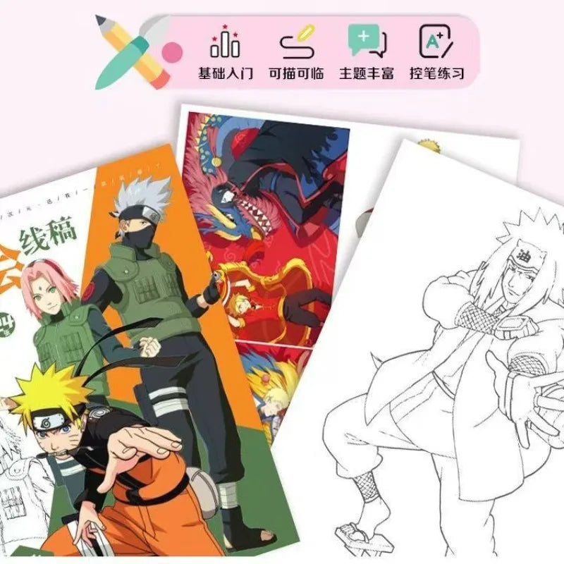 Naruto Characters Art Book Drawing Skills 24 pieces anime gift drawing skill improvement book