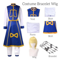 Kurapika Hunter x Hunter Cosplay Costume Full Set complete top pants vest wig chain Halloween