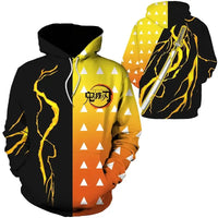 A trendy 3D Anime Hoodie featuring a funny graphic print, designed as an oversized hip-hop pullover for men and women.