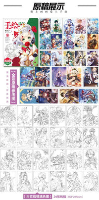 Chainsaw Man Anime Colouring Book multiple pages fan-drawn anime outline sketches colouring