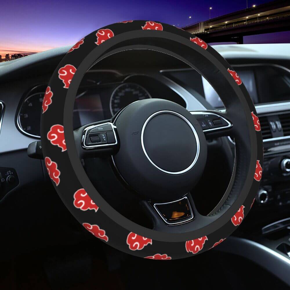Naruto Akatsuki Anime Steering Wheel Cover 38cm elastic Neji Konoha braid car accessory
