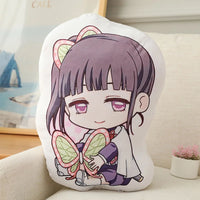 Close-up of Demon Slayer Nezuko Kawaii Stuffed Plush Doll face detail soft fabric anime doll