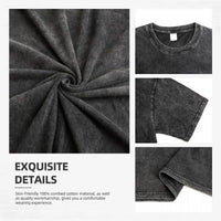Close-up of Bleach Aizen Sousuke Harajuku Washed Graphic T-Shirt Aizen print washed cotton detail