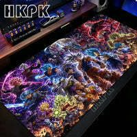 Dragon Ball Z Super Gaming Mouse Pad featuring vibrant anime characters and cosmic effects, perfect for gaming setups.