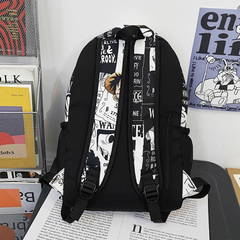 One Piece Luffy Anime Backpack school laptop travel bag men women bold print gift