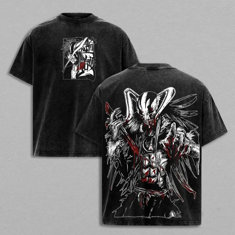 Ichigo Kurosaki Bleach Vintage Washed T-Shirt Oversized Tee