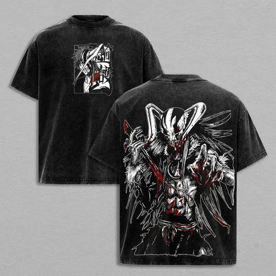 Ichigo Kurosaki Bleach Vintage Washed T-Shirt Oversized Tee