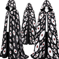 Yhwach BLEACH TYBW Cosplay Cloak featuring a unique design with a hood and eye patterns, perfect for cosplay events.