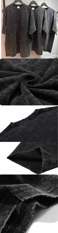 A vintage Washed T-shirt ONE PIECE Doflamingo in an oversized Harajuku style, suitable for men and women's fitness and street fashion.