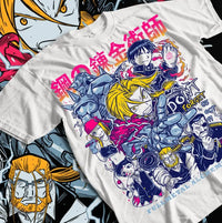 Fullmetal Alchemist Manga T-Shirt oversized cotton anime graphic tee with vintage washed finish short sleeves and relaxed streetwear silhouette