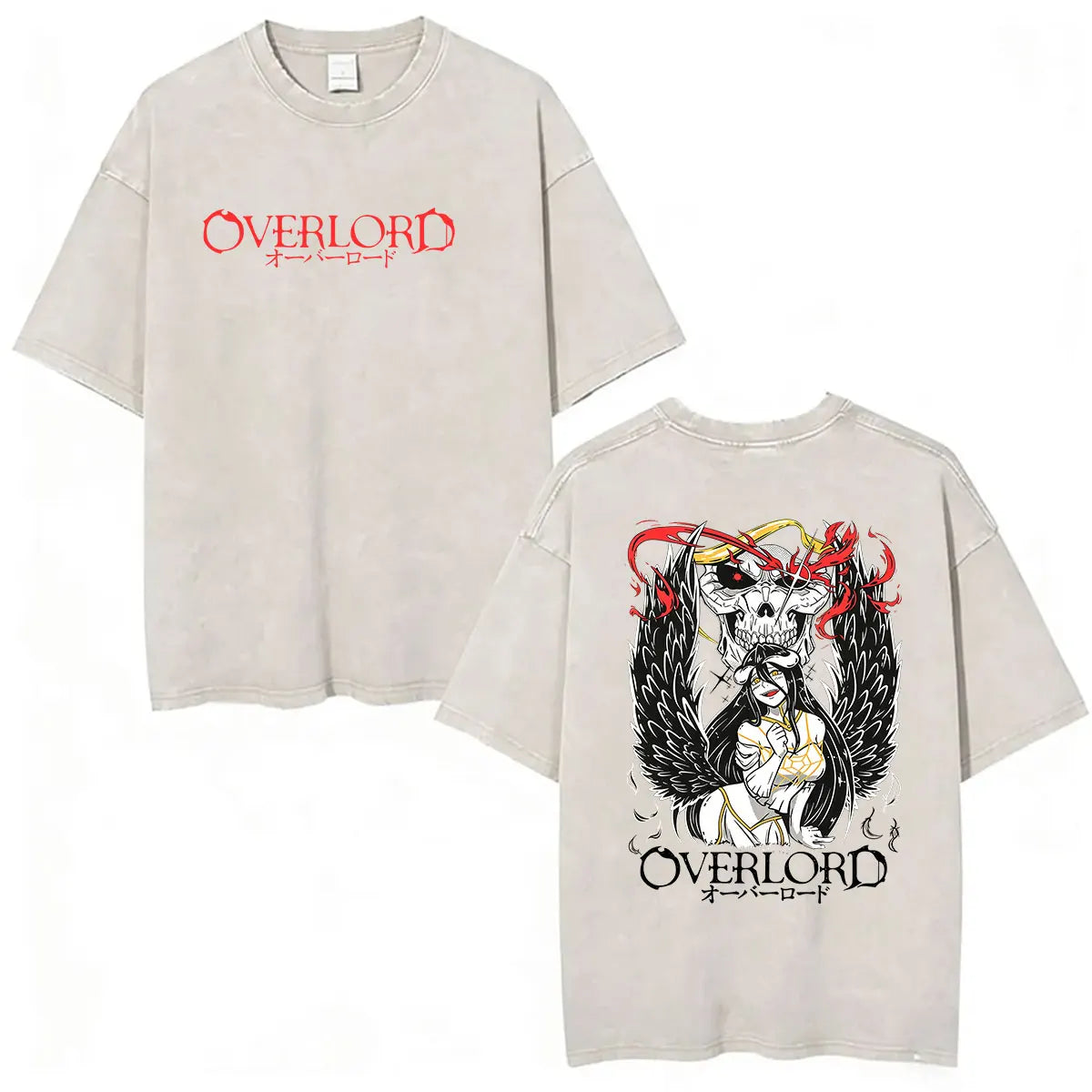 Albedo Overlord Vintage Washed T-Shirt Anime Graphic Tee