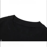 Close-up of Itachi Uchiha Printed Anime T-Shirt graphic print detail cotton fabric short sleeve