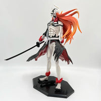 A detailed 32cm Bleach Anime Figure GK model featuring Kurosaki Ichigo in battle pose, available with Ulquiorra Cifer and Toshiro Hitsugaya variants.