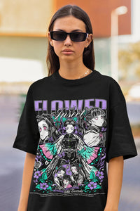 Demon Slayer Shinobu Kocho Children Cotton T-Shirt Bandai loose unisex casual comfortable summer