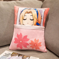 A cute Naruto Anime Plush Pillow featuring a stylized, huggable Kakashi and Naruto cartoon design, perfect for home decor and kids.