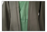 Urahara Kisuke BLEACH Cosplay Costume featuring a green top, pants, and hat, perfect for adult fans.