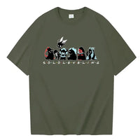 A Cute Solo Leveling T-shirt with a chibi anime design, perfect as a short sleeve O-neck gift for fans.