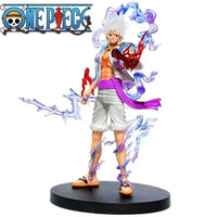A highly detailed 19cm Nika Luffy Action Figure made of premium PVC, showcasing the Joy Boy Sun God Gear 5 transformation.