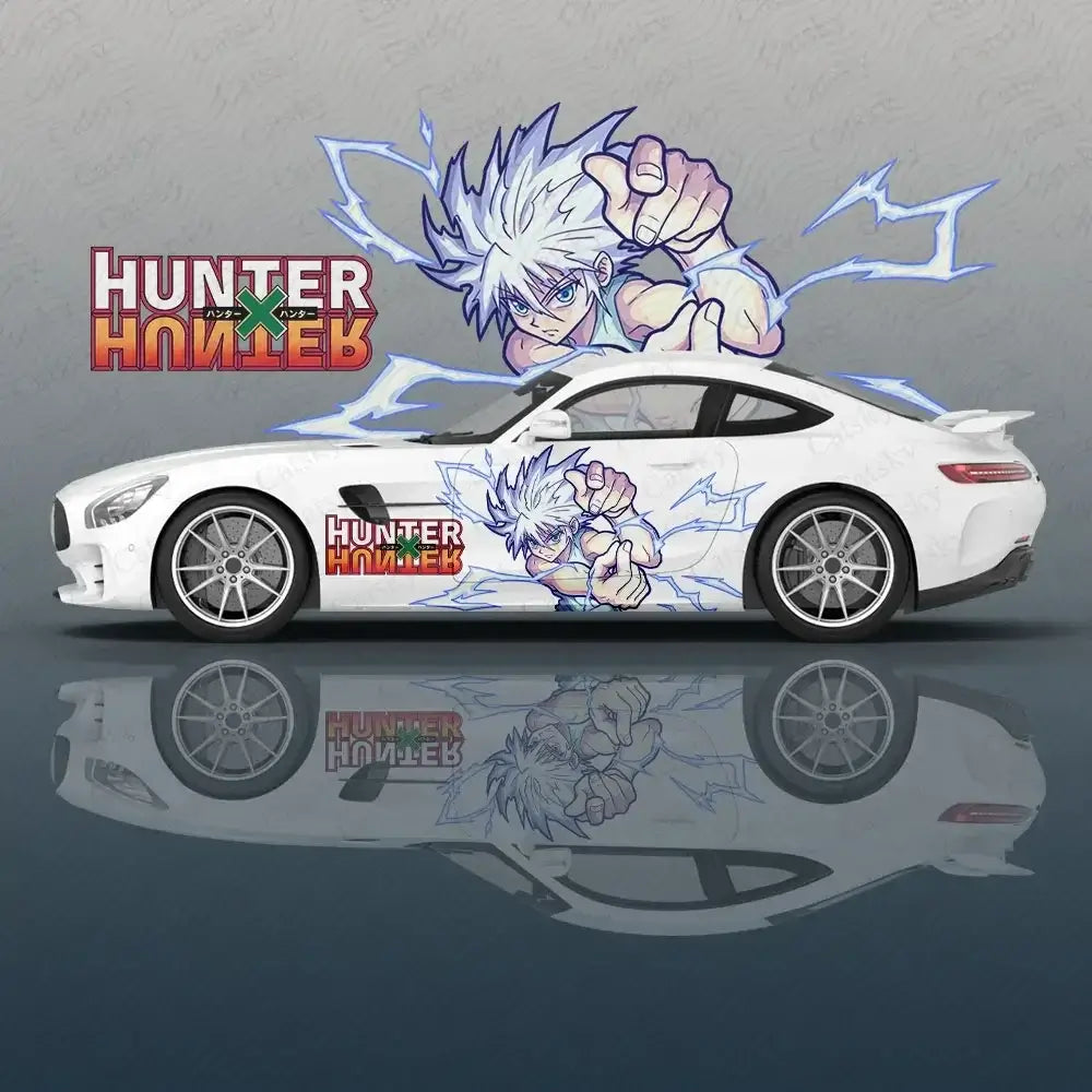 Killua Zoldyck Anime Vinyl Car Decal Side Graphic flower UV fade-resistant universal SUV vehicle