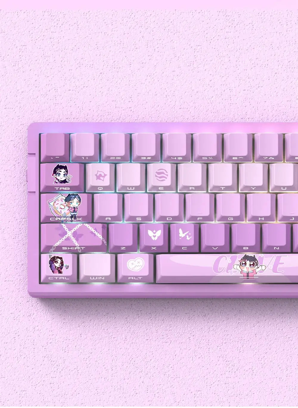 Miyu 129-Key OEM PBT Translucent Keycaps side-engraved 5-side thermal sublimation custom mechanical keyboard