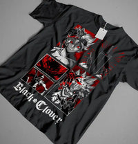 A high-quality Black Clover Asta Demon T-Shirt featuring a dynamic graphic of Asta in his devil form, designed for anime streetwear.