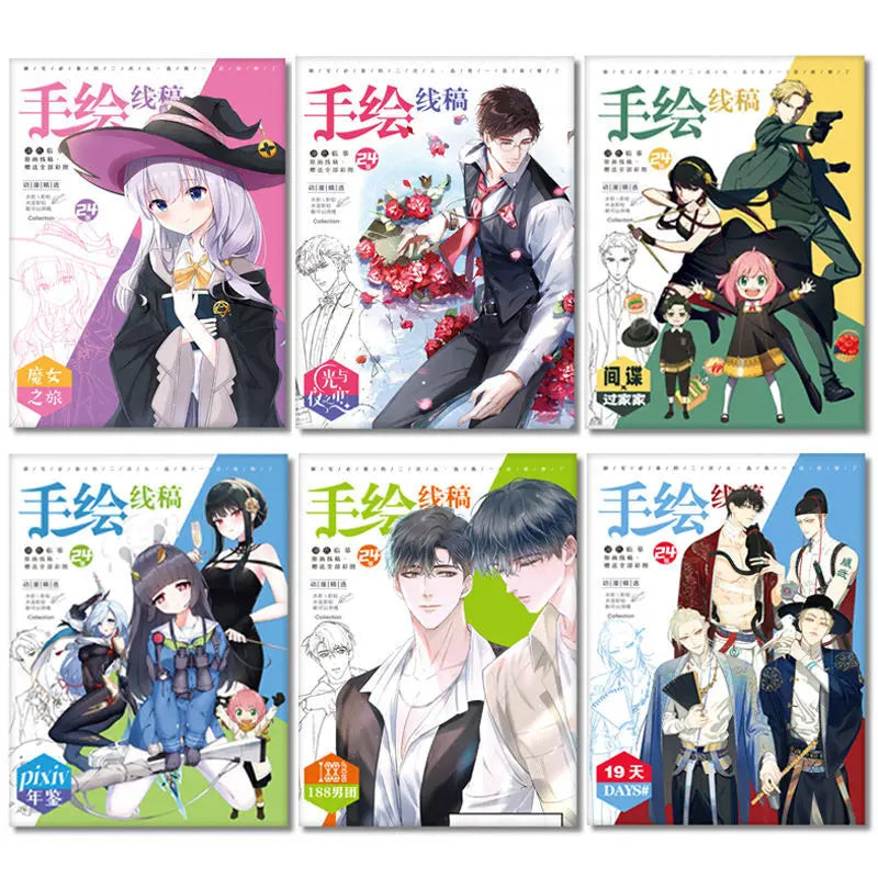Chainsaw Man Anime Colouring Book featuring 24 unique hand-drawn sketches for creativity and fun.