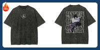 A vintage-style Naruto Washed T-Shirt made of premium distressed cotton, featuring a retro Japanese anime graphic for summer streetwear.