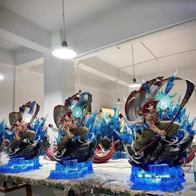 Close-up of One Piece Whitebeard Naval Battle PVC Figure 38cm scene detail Bandai PVC quality