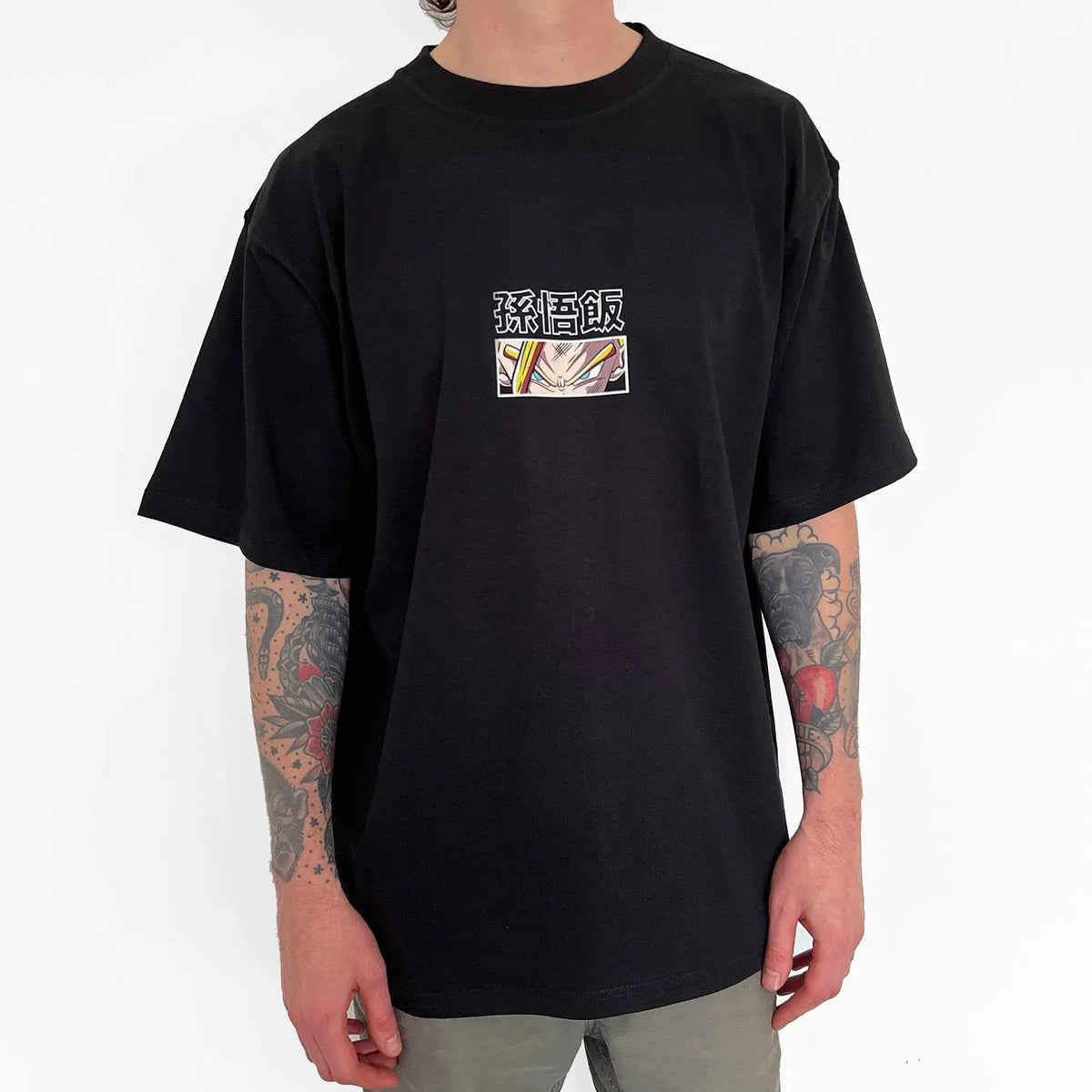 Dragon Ball Son Goku Oversized Retro Graphic T-Shirt flat lay 2026 oversized retro cotton unisex