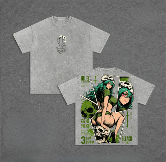 Nelliel Bleach Vintage Washed Soft Cotton T-Shirt featuring Espada character artwork