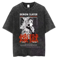 Demon Slayer Rengoku Flame Hashira Anime T-Shirt breathable cotton unisex casual summer top