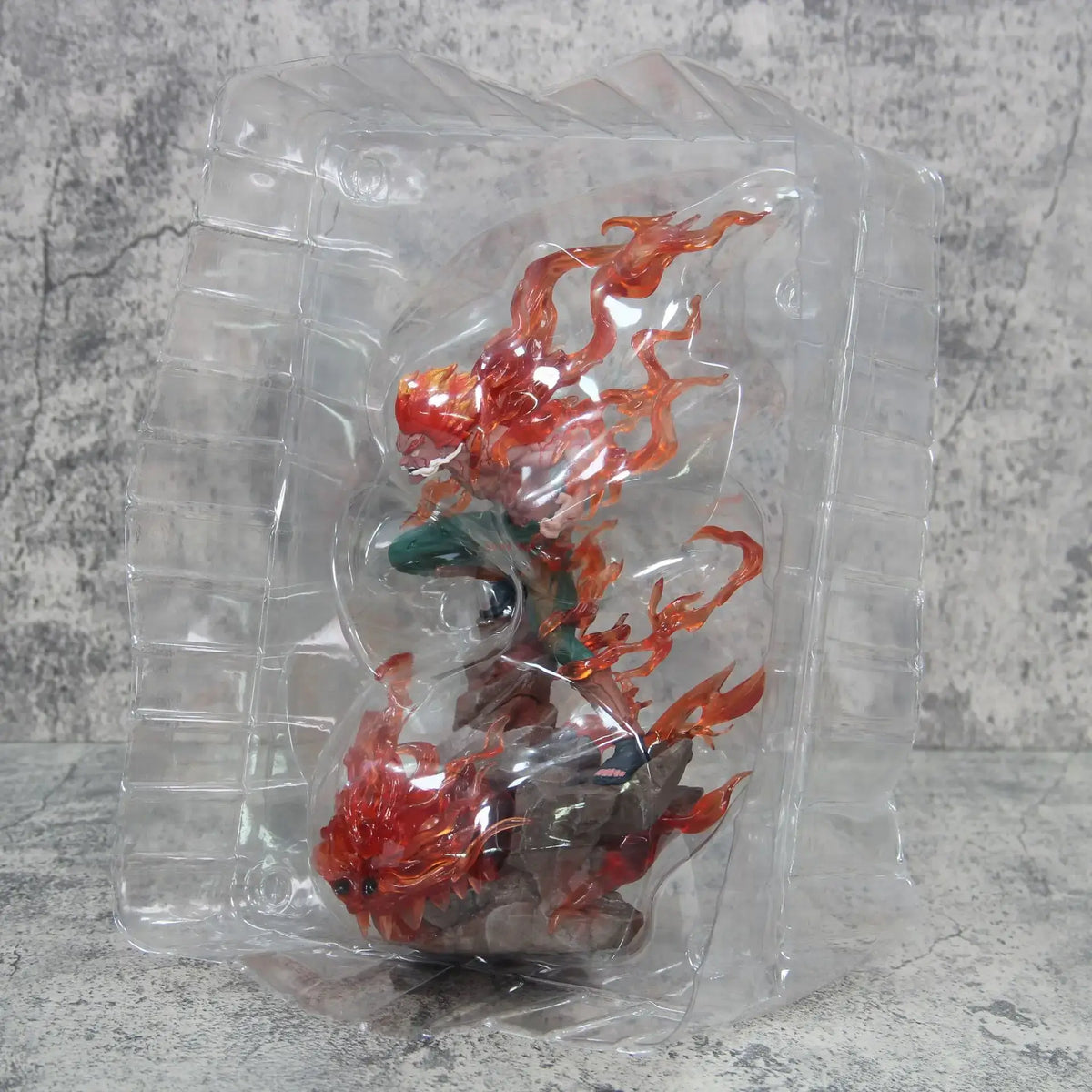 A premium Might Guy Luminous Figure showing the Night Guy Eight Inner Gates attack, glowing vibrantly on a gaming desktop.