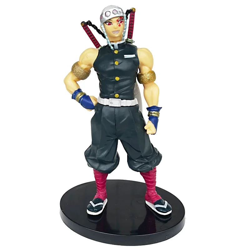 High-quality Demon Slayer Figures featuring Tanjiro Kamado, Nezuko, Zenitsu, and Inosuke in dynamic action poses for anime collection.