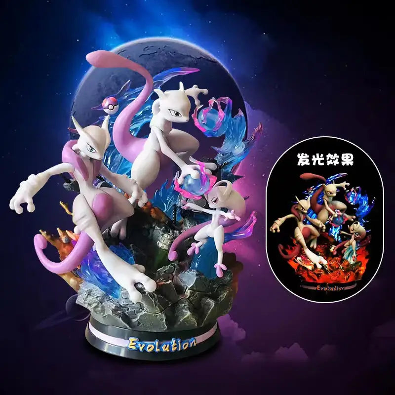 Detailed Pokemon Anime Figures made of PVC, featuring luminous Charizard, Gengar, and Eevee designs for collectors and home decoration.