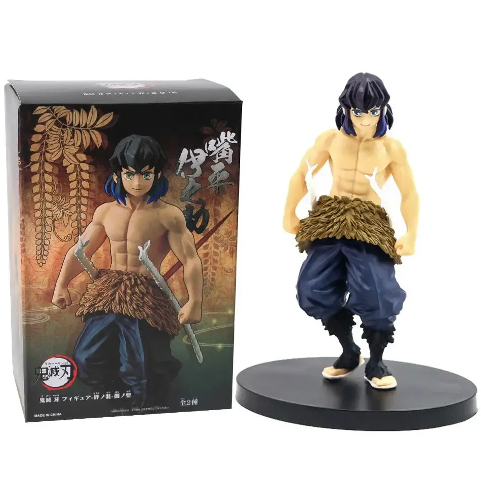 A highly detailed 16cm Demon Slayer Anime Figure made of premium PVC, showcasing Kamado Tanjiro in a dynamic warrior action pose for desktop decoration.