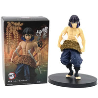 A highly detailed 16cm Demon Slayer Anime Figure made of premium PVC, showcasing Kamado Tanjiro in a dynamic warrior action pose for desktop decoration.
